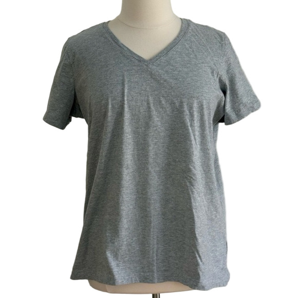 All American Comfort Tops - All-American Classic Gray V-Neck Women's Tee size 1x
